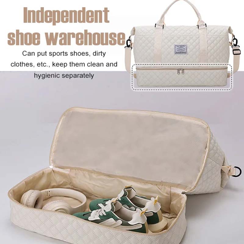 Diamond Grid Dry And Wet Separation Bag